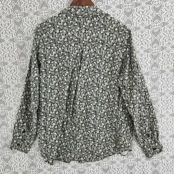 Knox Rose Leocell Floral Printed Button Up Women's Shirt  M - Picture 2 of 7